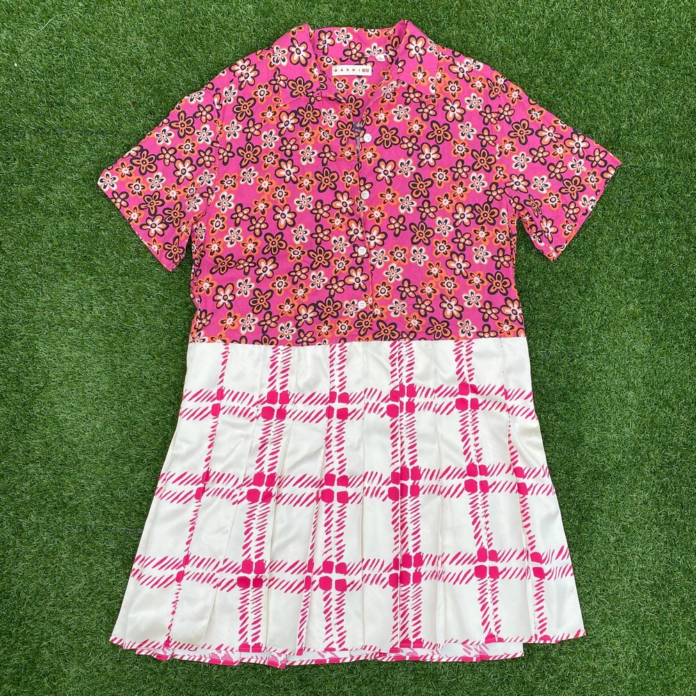 Marni x Uniqlo Floral Plaid Dress